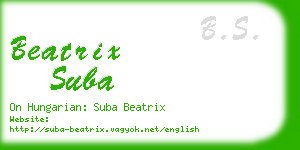 beatrix suba business card